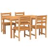 vidaXL 5-tlg. Garten-Essgruppe Massivholz Teak