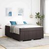 vidaXL Bettrahmen mit Matratze Dunkelbraun 140 x 200 cm Stoff