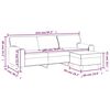 vidaXL 3-Sitzer-Sofa mit Hocker Grau 180 cm Kunstleder