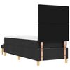 vidaXL Boxspringbett mit Matratze Schwarz 80 x 200 cm Stoff