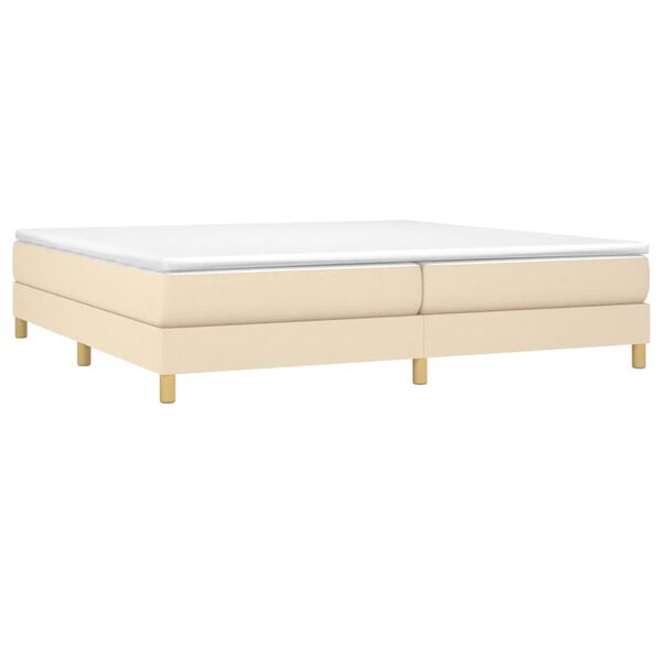 vidaXL Boxspringbettgestell Creme 200x200 cm Stoff