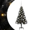 vidaXL Weihnachtsbaum mit 150 LEDs mit Ständer Schwarz 120 cm PVC