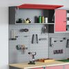 vidaXL Werkzeugschrank-Set 3 pcs Rot Pulverbeschichteter Stahl