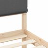 vidaXL Bettgestell mit gepolstertem Kopfteil Dunkelgrau 120 x 190 cm