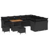 vidaXL Gartensofa-set 12 stk. Schwarz Poly-Rattan