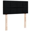 vidaXL Boxspringbett mit Matratze Schwarz 90x200 cm Stoff
