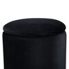 Venture Home Hocker Limpen 32x32x40 cm Samt Schwarz