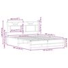 vidaXL Bettgestell ohne Matratze R&auml;uchereiche 140x200 cm Holzwerkstoff