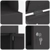 vidaXL Paketdrop-Box mit Speicher Schwarz 47,5 x 38 x 59 cm Stahl