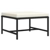 vidaXL Modular-Fu&szlig;hocker mit Kissen Schwarz Poly Rattan