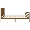vidaXL Massivholzbett mit Kopfteil Honigbraun 200x200 cm