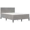 vidaXL Bettgestell mit Matratze Hellgrau 120 x 190 cm Samt