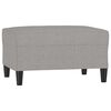 vidaXL 3-Sitzer-Sofa mit Hocker Hellgrau 210 cm Stoff