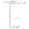 vidaXL Schiebet&uuml;r mit Beschlag Schwarz 102x205 cm ESG-Glas