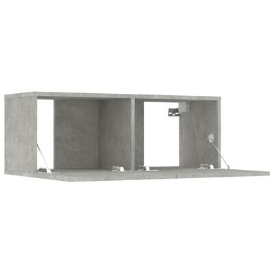 vidaXL 8-tlg. TV-Schrank-Set Betongrau Holzwerkstoff