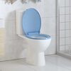 vidaXL Toilettensitz mit Absenkautomatik Blau Oval
