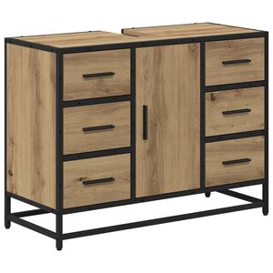 vidaXL Badezimmerschrank Artisan-Eiche 80 x 33 x 60 cm Holzwerkstoff