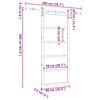vidaXL Schiebet&uuml;r Braun 90 x 208 cm Massives Kiefernholz