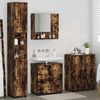 vidaXL Badezimmerm&ouml;bel-Set Wandmontiert 4 pcs Ger&auml;ucherte Eiche
