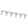 vidaXL Deckenstrahler mit Strahlern Wei&szlig; 73 x 6,5 x 11,5 cm Metall