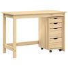 vidaXL Desk und Rolling Cabinet Set MOSS 2 stk. Braun