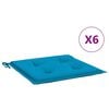 vidaXL Gartenstuhl-Kissen 6 Stk. Blau 50x50x3 cm Oxford-Gewebe