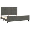 vidaXL Bettgestell ohne Matratze Dunkelgrau 160x200 cm Samt