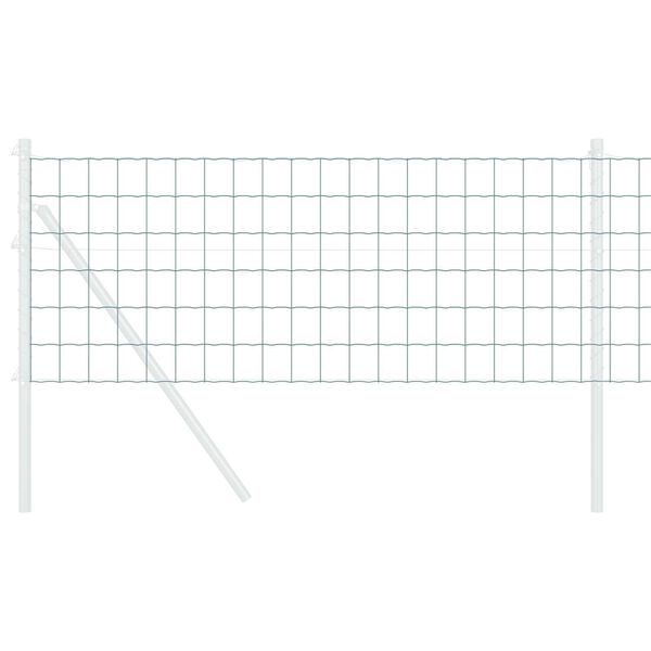 vidaXL Eurozaun Gr&uuml;n 0,4 x 50 m PVC-beschichtetes Eisen