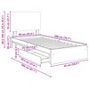 vidaXL Aufbewahrungsbett Braun Eichen-Optik 90 x 200 cm Holzwerkstoff