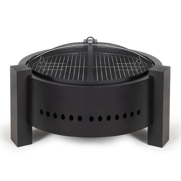 Livoo 2-in-1 Feuerstelle mit Grill 59,5 Cm Schwarz