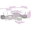 vidaXL Gartensofa-set mit Kissen 9 pcs Schwarz Poly-Rattan