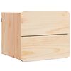 vidaXL Nachttisch 2 pcs Natur 39 x 34 x 33 cm Massivholz Kiefer