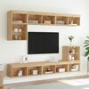vidaXL TV-Schrank mit LED-Leuchten Sonoma-Eiche 80x30x30 cm