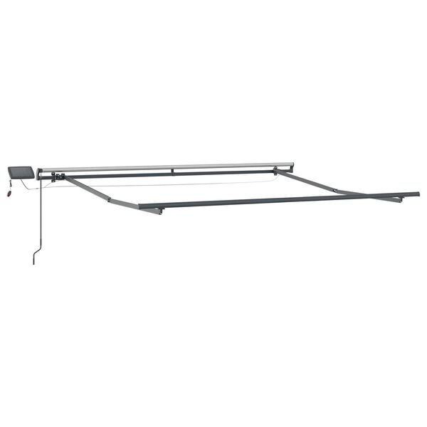 vidaXL Markise Manuell Einziehbar mit LED 300x250 cm Orange & Braun
