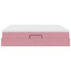 vidaXL Aufbewahrungsbett mit Matratze Rosa 200 x 200 cm Samt
