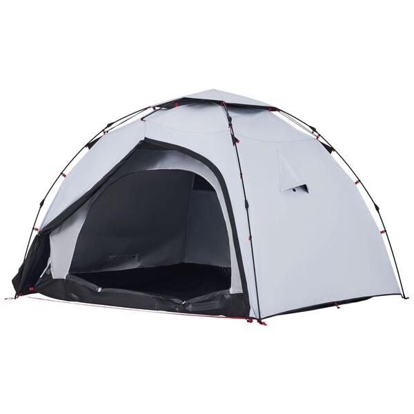 vidaXL Kuppel-Campingzelt 4 Personen Wei&szlig; Verdunkelt Quick Release