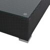 vidaXL 6-tlg. Garten-Lounge-Set mit Auflagen Poly Rattan Schwarz