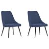 vidaXL Esszimmerst&uuml;hle 2 Stk. Blau Stoff