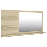 vidaXL Badspiegel Sonoma-Eiche 90x10,5x45 cm Holzwerkstoff
