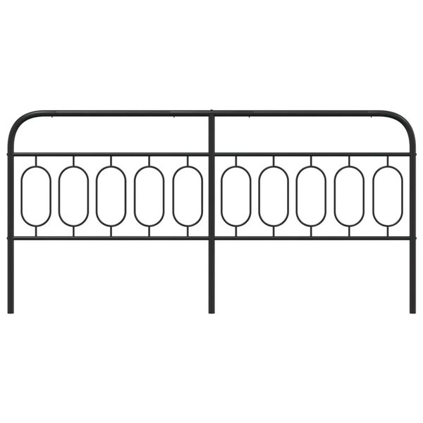 vidaXL Ersatz-Kopfteil Metall Schwarz 200 cm