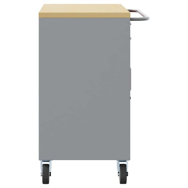 vidaXL Werkbank mit Schubladen 2 pcs Schwarz und Grau 75 x 45 x 85 cm