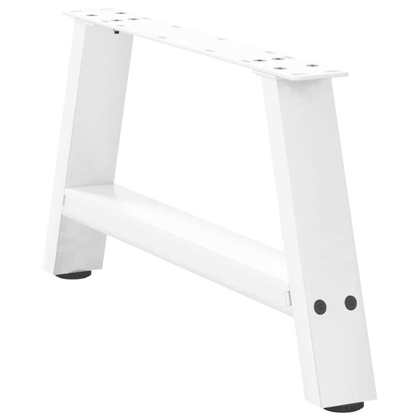vidaXL Couchtischbeine A-Form 2 Stk. Wei&szlig; 70x(30-31) cm Stahl