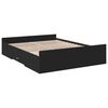 vidaXL Bettgestell mit Schubladen Schwarz 150x200 cm Holzwerkstoff