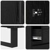 vidaXL Sideboard mit Schubladen Schwarz Eichen-Optik 69,5 x 34 x 90 cm