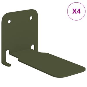 vidaXL Unsichtbares Schwimmendes Regal 4 stk. Olivgr&uuml;n 6 x 11 x 6,5 cm