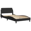 vidaXL Bett mit Matratze "Dover" Schwarz 100x200 cm Samt