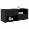 vidaXL TV-Schr&auml;nk Schwarz Eichen-Optik 100 x 35 x 40 cm Holzwerkstoff