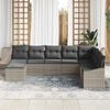vidaXL Sofa Set mit Kissen 8 pcs Hellgrau Poly-Rattan