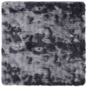 vidaXL Teppich Shaggy Hochflor NAVARRA Dunkelgrau 120x120 cm Polyester