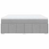 vidaXL Boxspringbett mit Matratze Hellgrau 180x200 cm Stoff